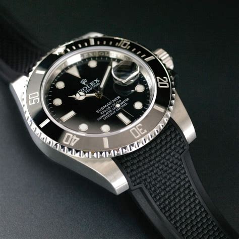 cheap leather straps for rolex submariner|rolex submariner 2020 rubber strap.